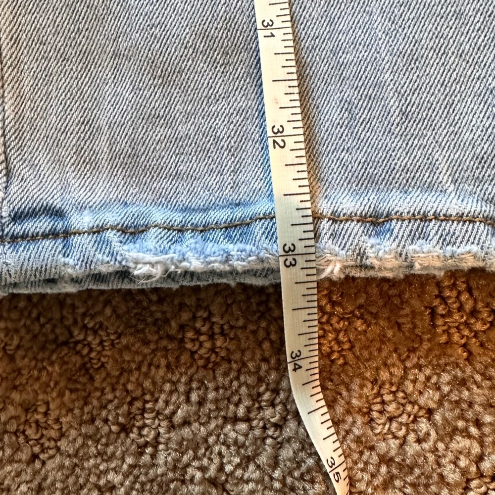 Abercrombie High Rise Ripped Jeans Short - Picture 3 of 4